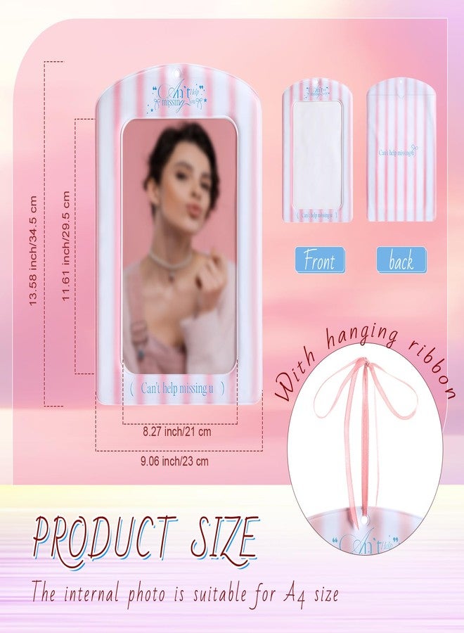 حامل بطاقات صور عملاق من هوميون، مقاس A4، حامل بطاقات صور مرح، ألبوم صور كبير، حقيبة حامل بطاقات صور مع شريط، حفلات موسيقية، صور فنانين، مهرجانات موسيقية، لمحبي الكيبوب (مخطط) - Image 3